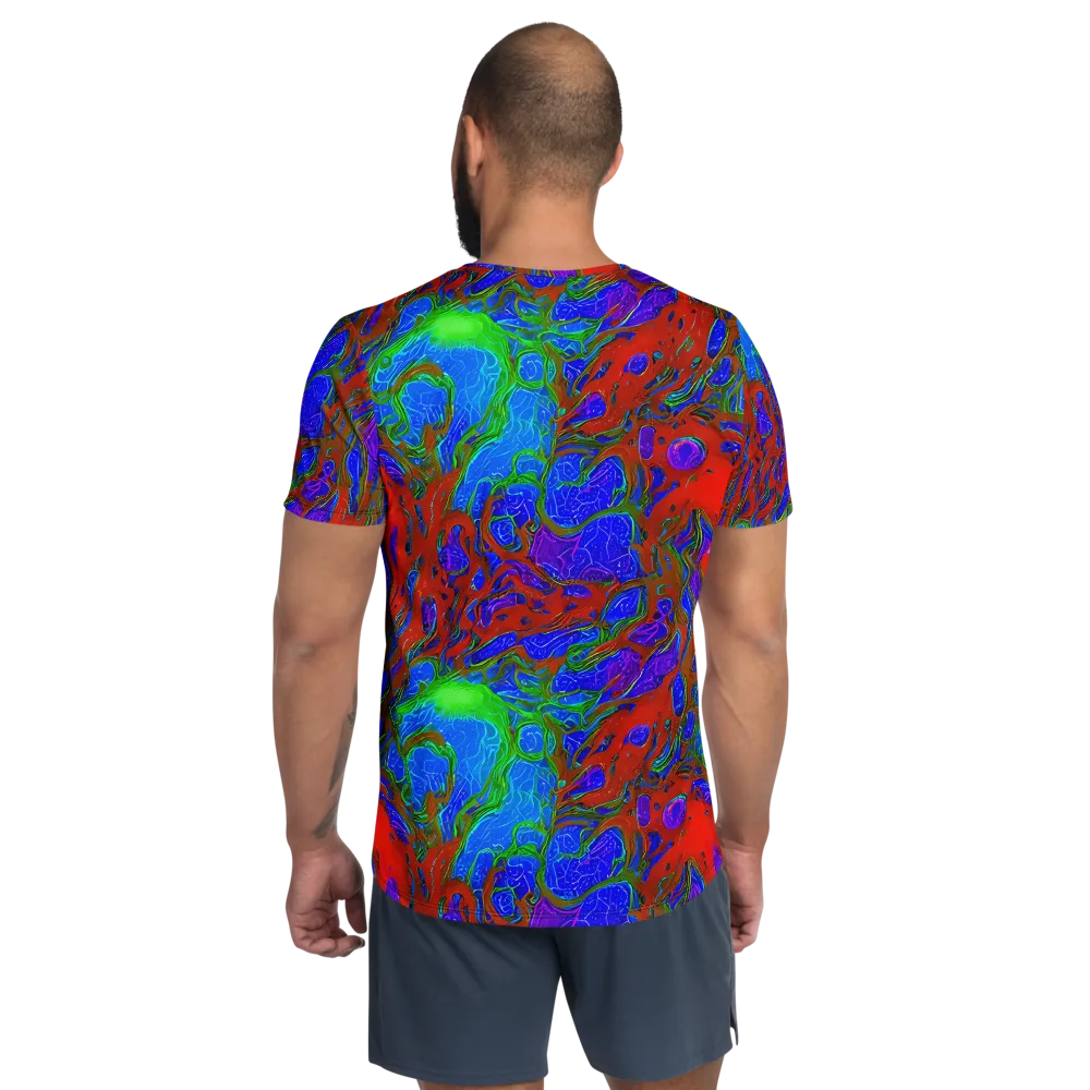 Cosmic Magma on Men's Athletic T-Shirt — Back