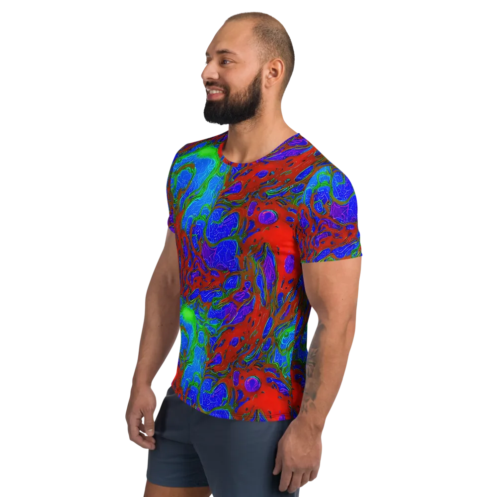 Cosmic Magma on Men's Athletic T-Shirt — Left