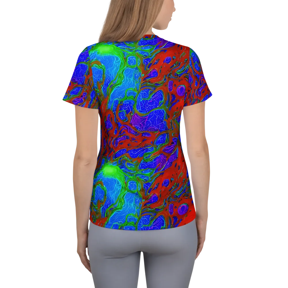 Cosmic Magma on Women's Athletic T-Shirt — Back
