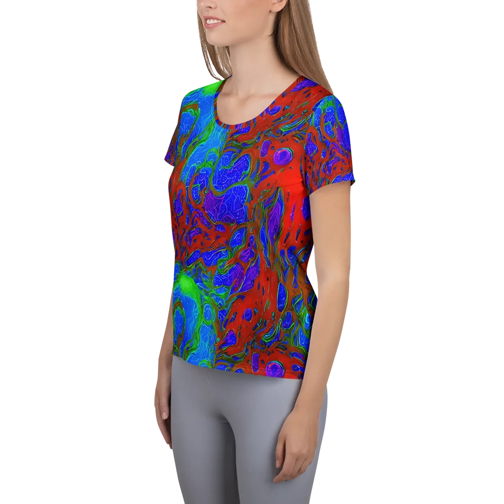 Cosmic Magma on Women's Athletic T-Shirt — Left