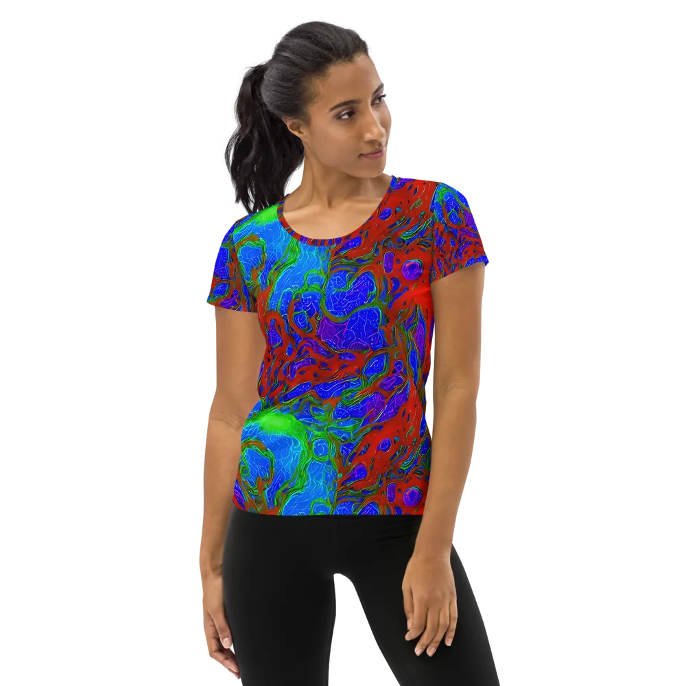 Cosmic Magma on Women's Athletic T-Shirt — Front