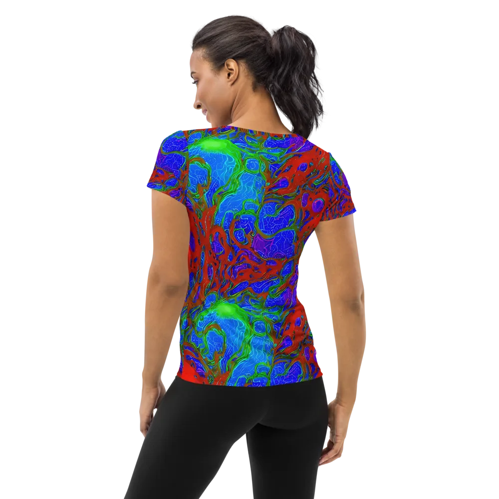 Cosmic Magma on Women's Athletic T-Shirt — Back