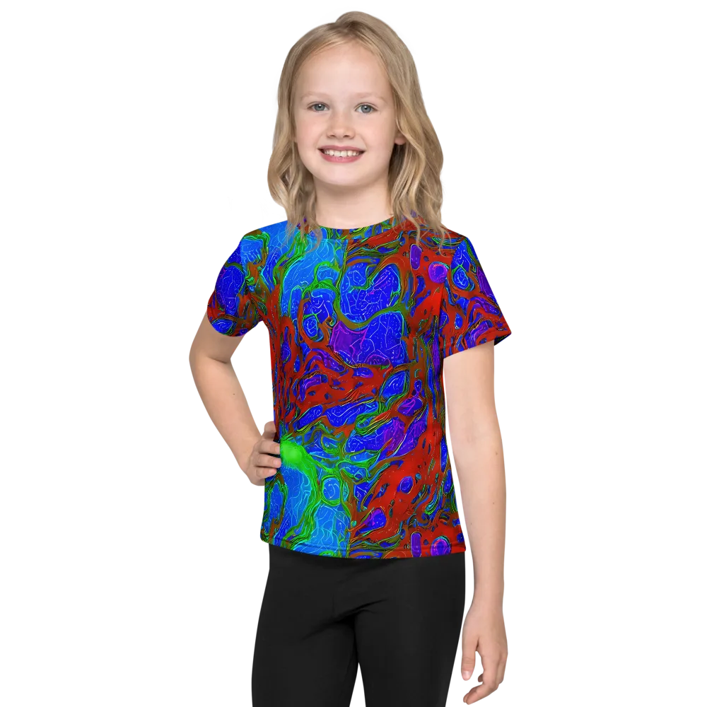 Cosmic Magma on Kids Crew Neck T-Shirt — Front