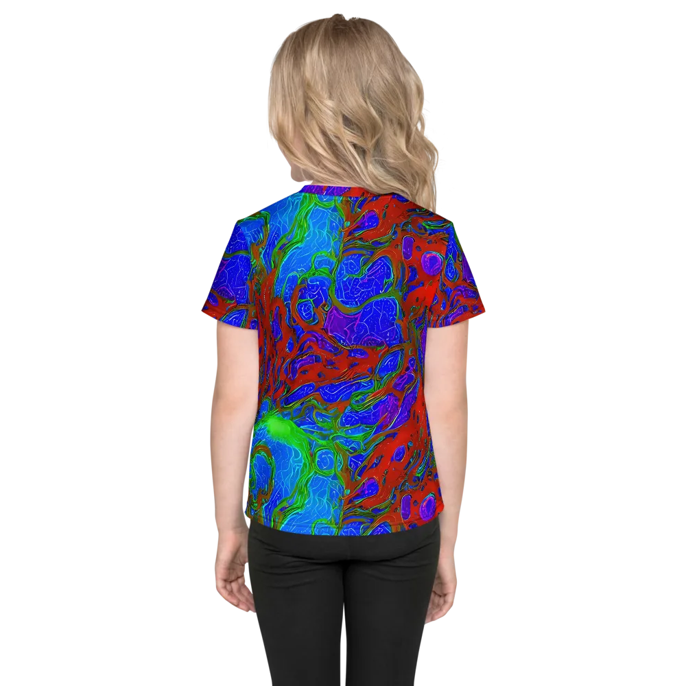 Cosmic Magma on Kids Crew Neck T-Shirt — Back