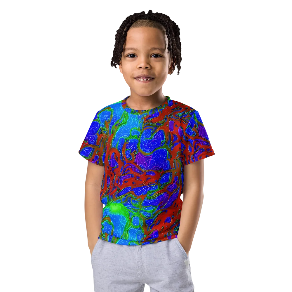 Cosmic Magma on Kids Crew Neck T-Shirt — Front