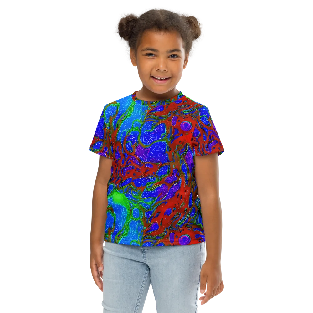 Cosmic Magma on Kids Crew Neck T-Shirt — Front
