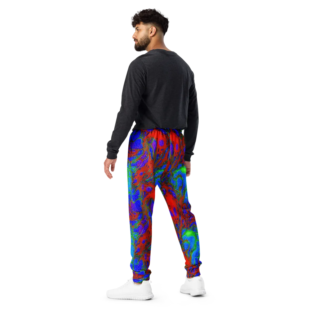 Cosmic Magma on Men's Joggers — Back