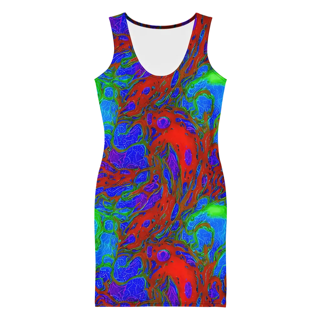 Cosmic Magma on Bodycon Dress — Front