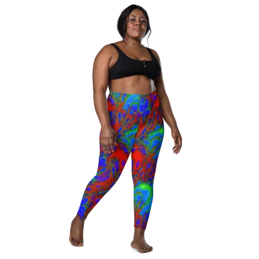 Cosmic Magma on a Leggings with Pockets