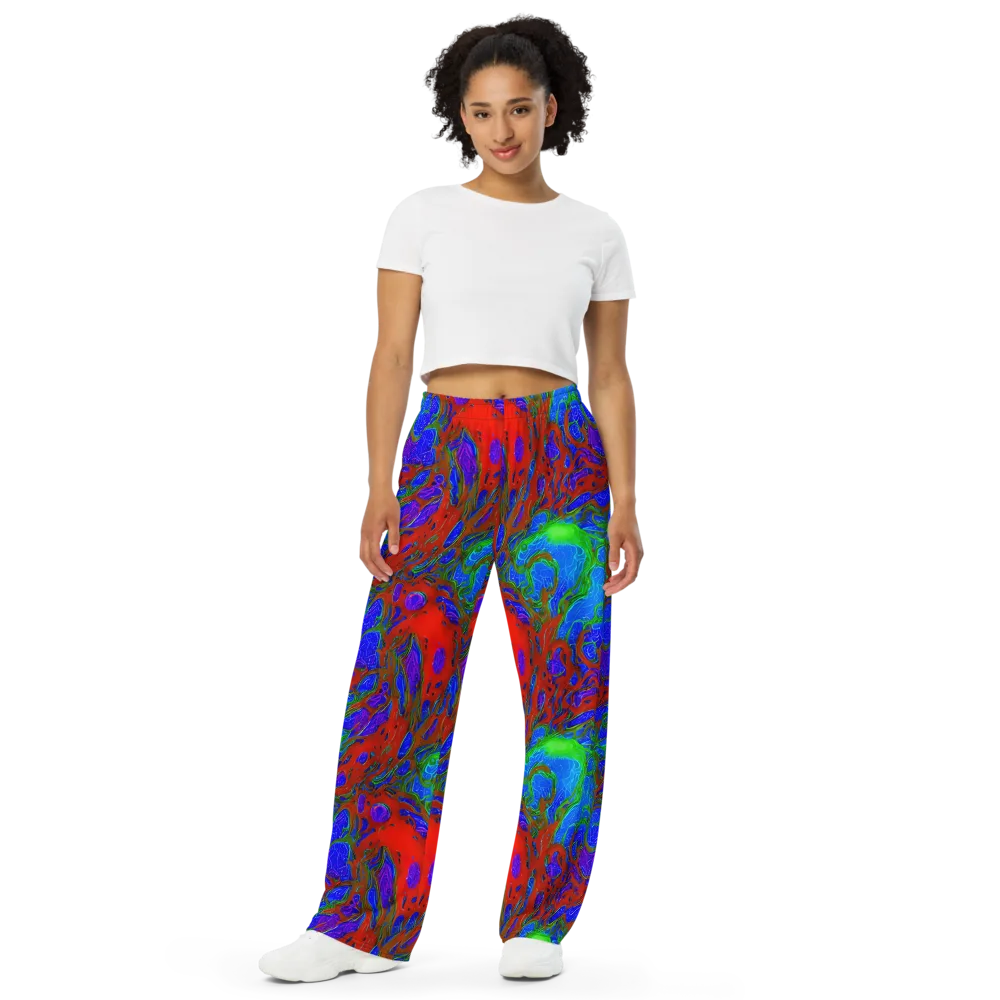 Cosmic Magma on Wide-Leg Pants — Front