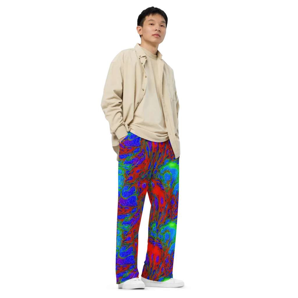 Cosmic Magma on Wide-Leg Pants — Right Front