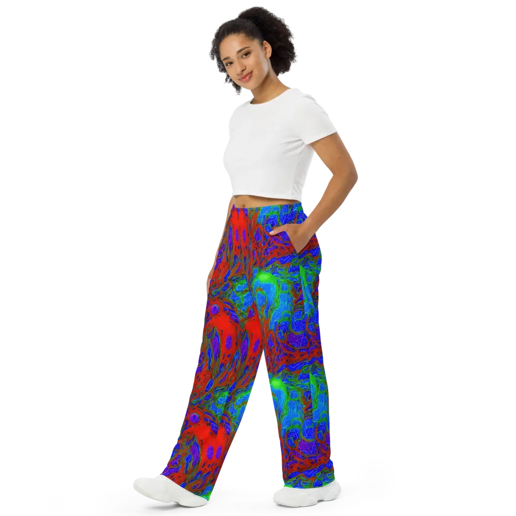 Cosmic Magma on Wide-Leg Pants — Left Front