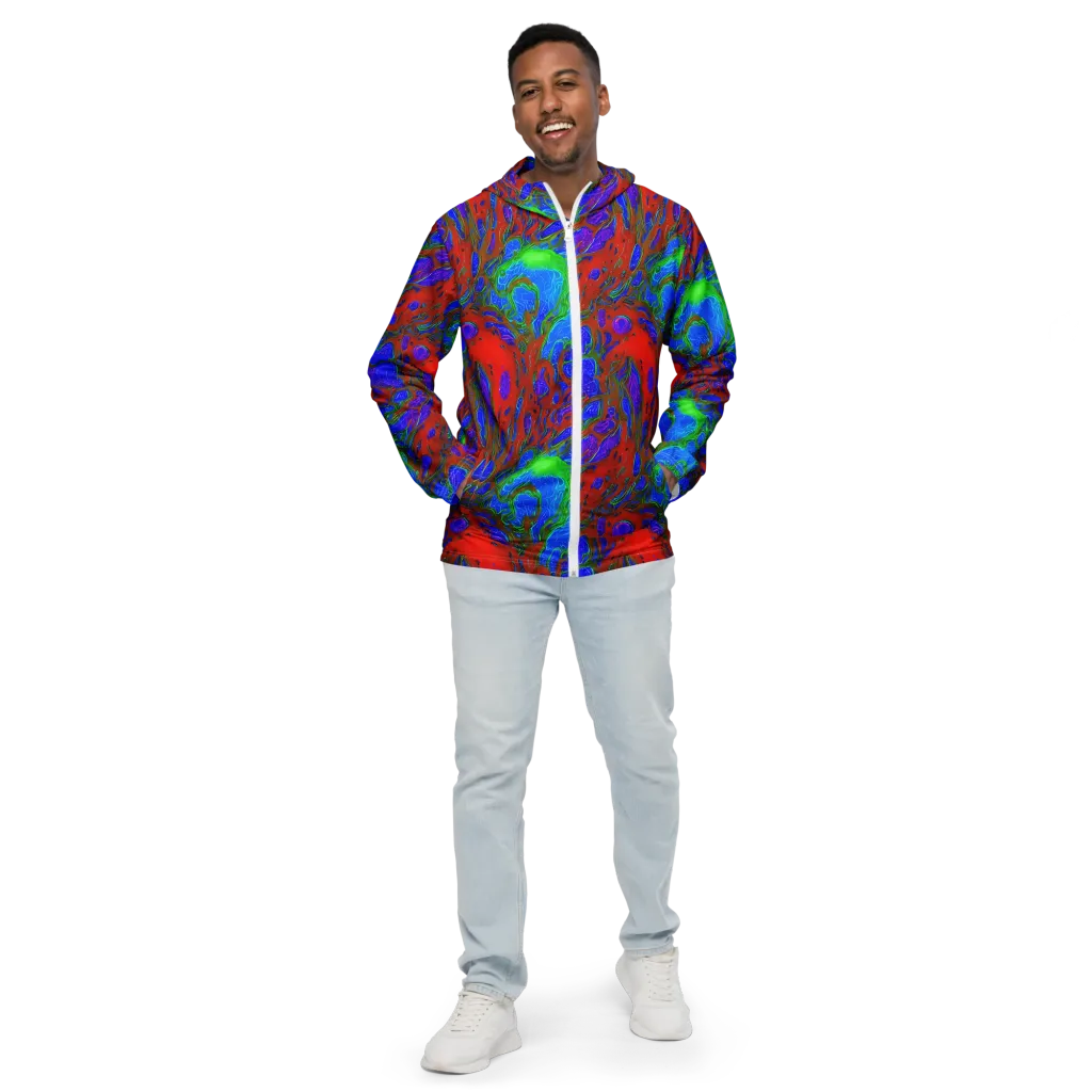 Cosmic Magma on Men's Windbreaker — Front