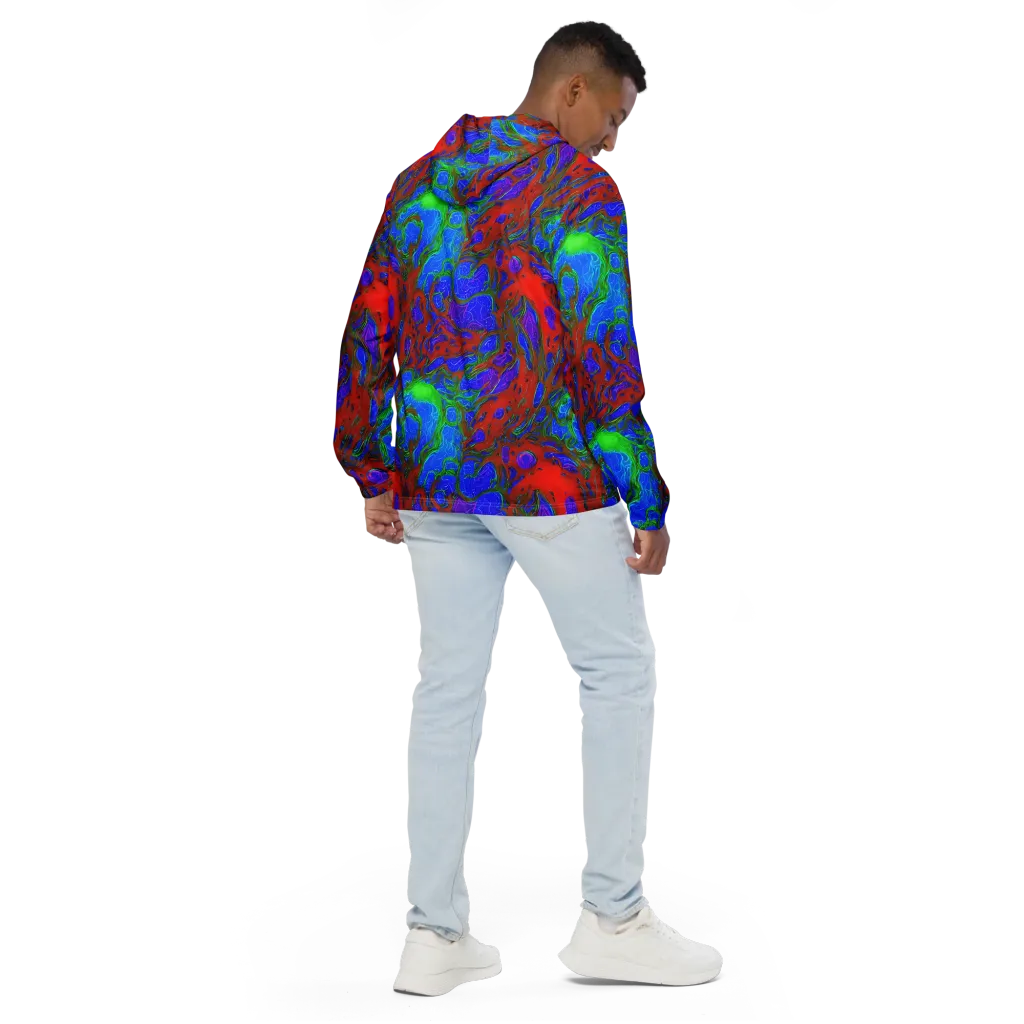 Cosmic Magma on Men's Windbreaker — Back