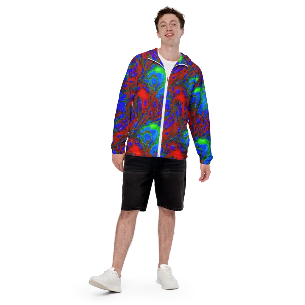 Cosmic Magma on Men's Windbreaker — Front