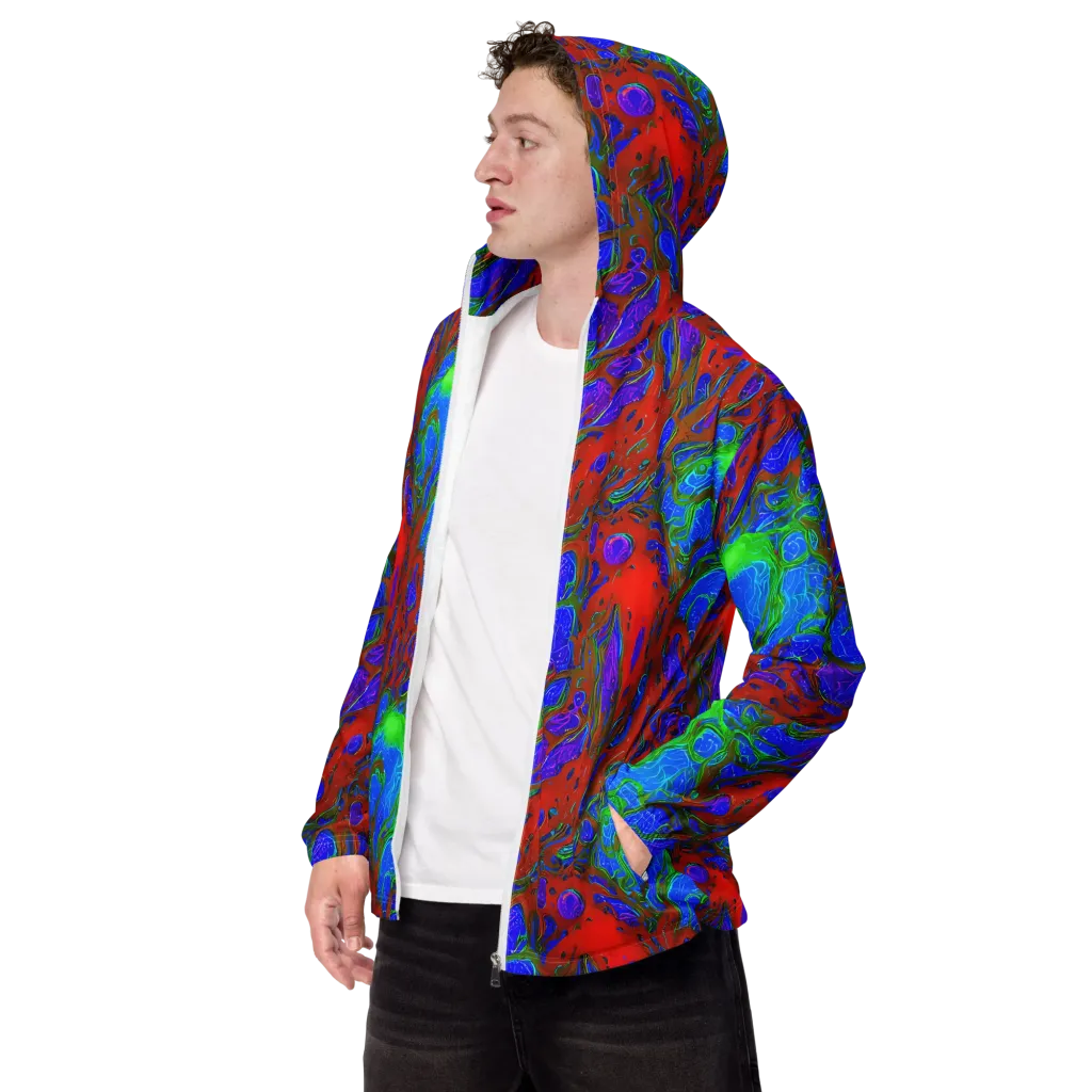 Cosmic Magma on Men's Windbreaker — Left Front