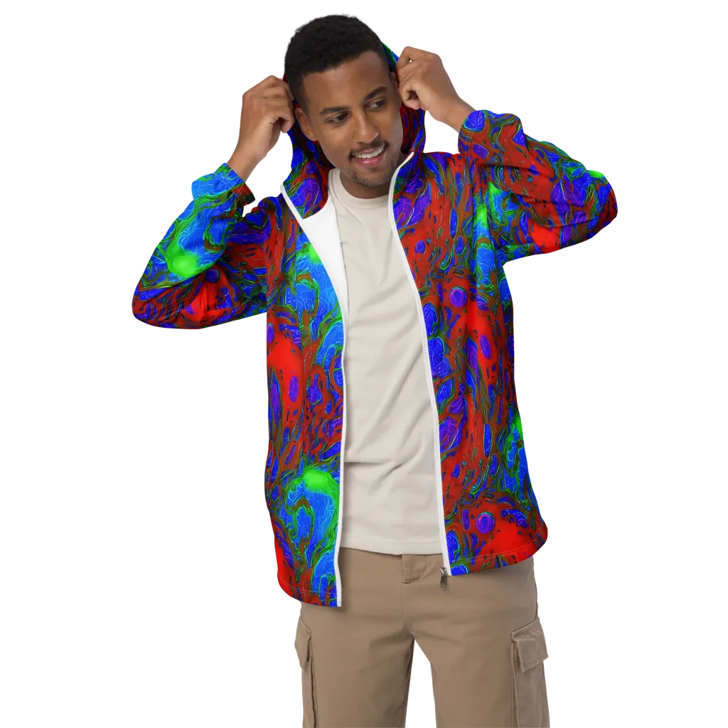 Cosmic Magma on Men's Windbreaker — Front