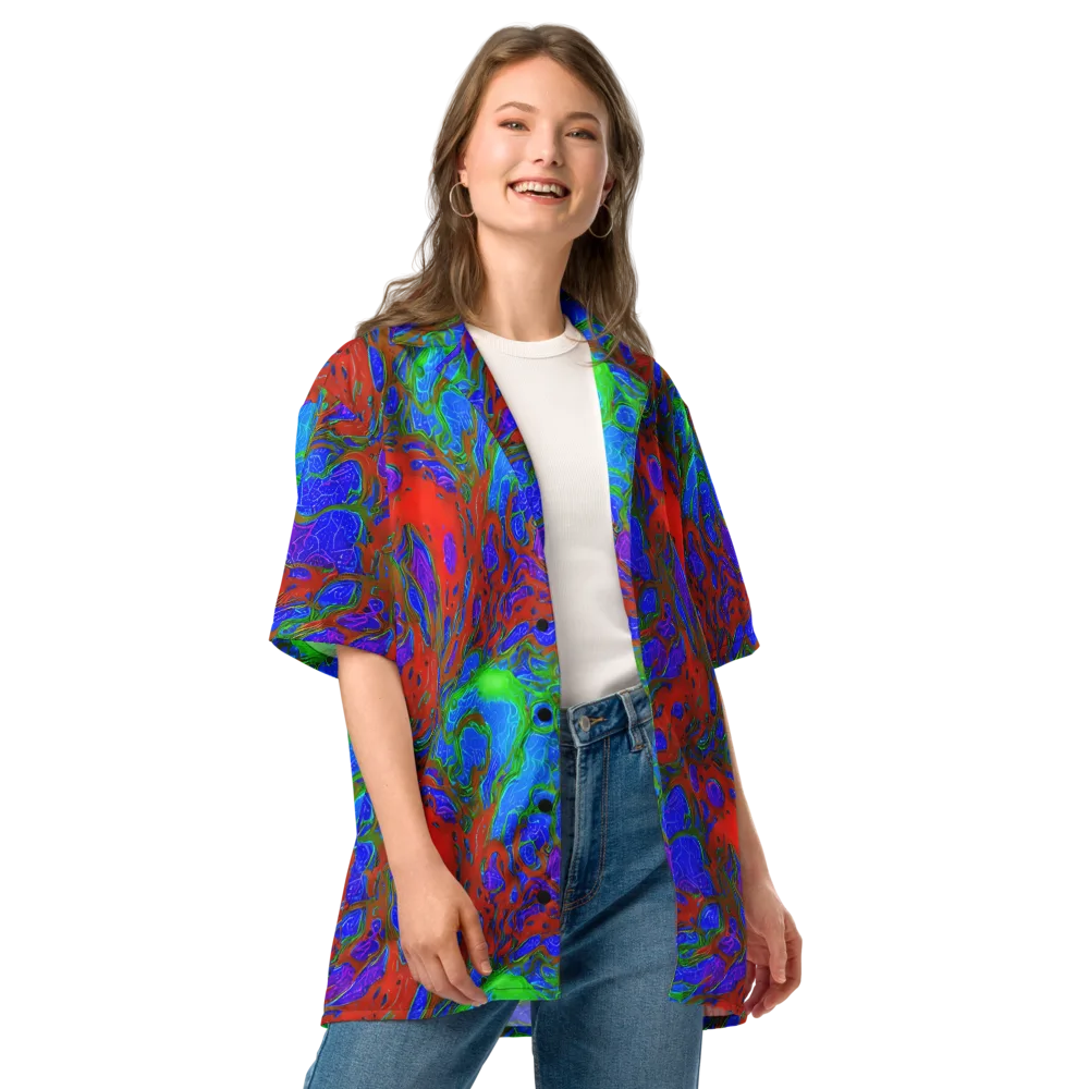 Cosmic Magma on Button Shirt — Front