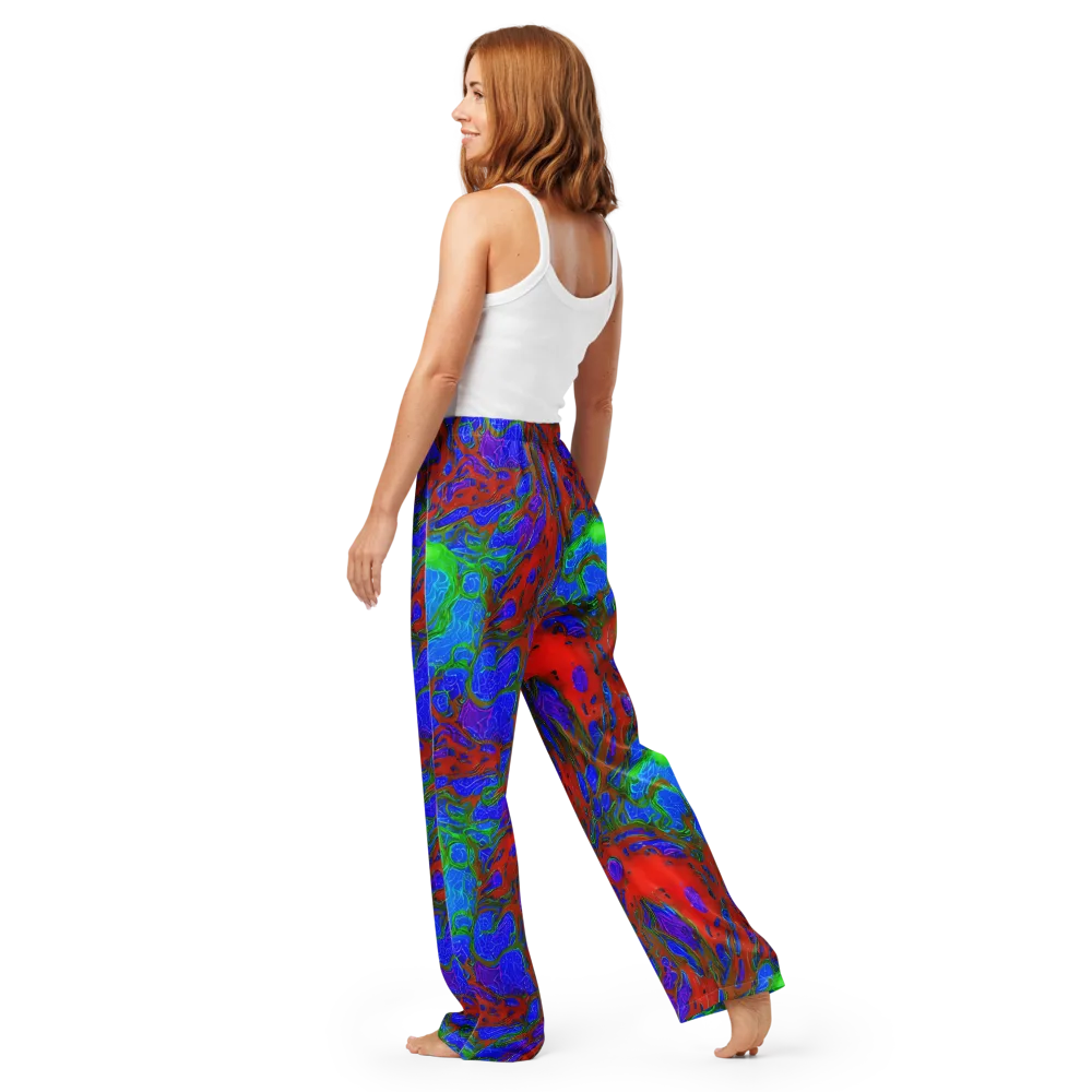 Cosmic Magma on Women's Pajama Pants — Back