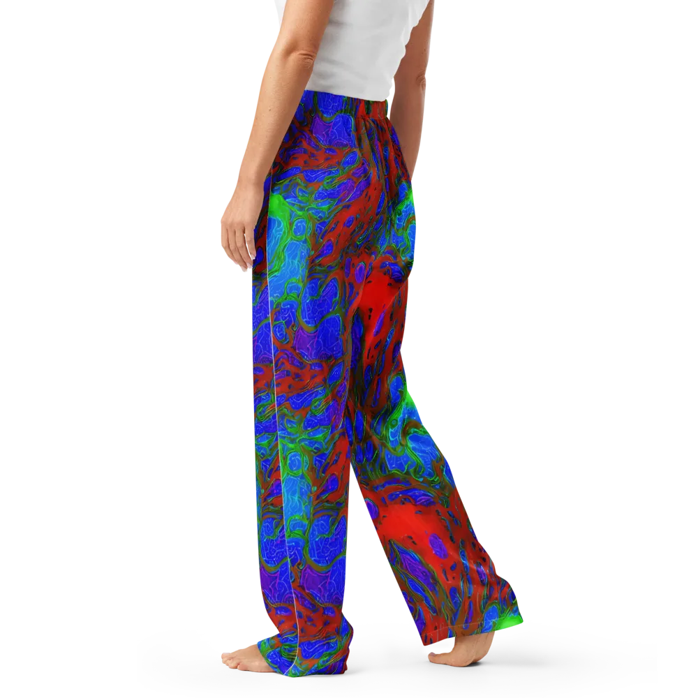 Cosmic Magma on Women's Pajama Pants — Left