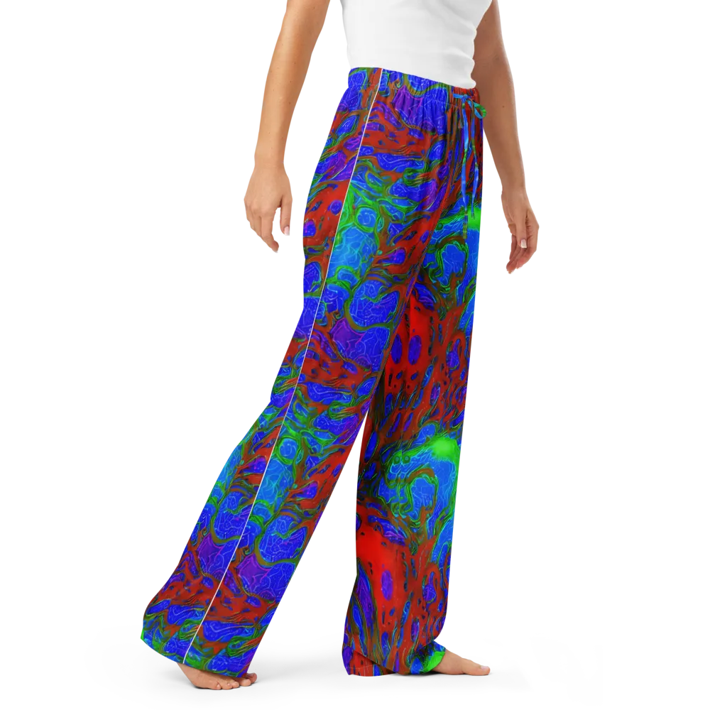 Cosmic Magma on Women's Pajama Pants — Right Front