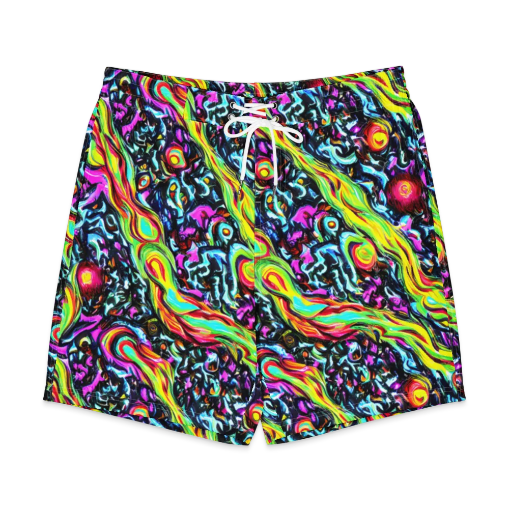 Prismatic Nightfall on Men's Board Shorts — Front