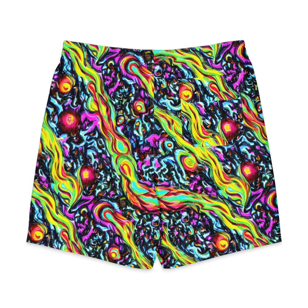 Prismatic Nightfall on Men's Board Shorts — Back
