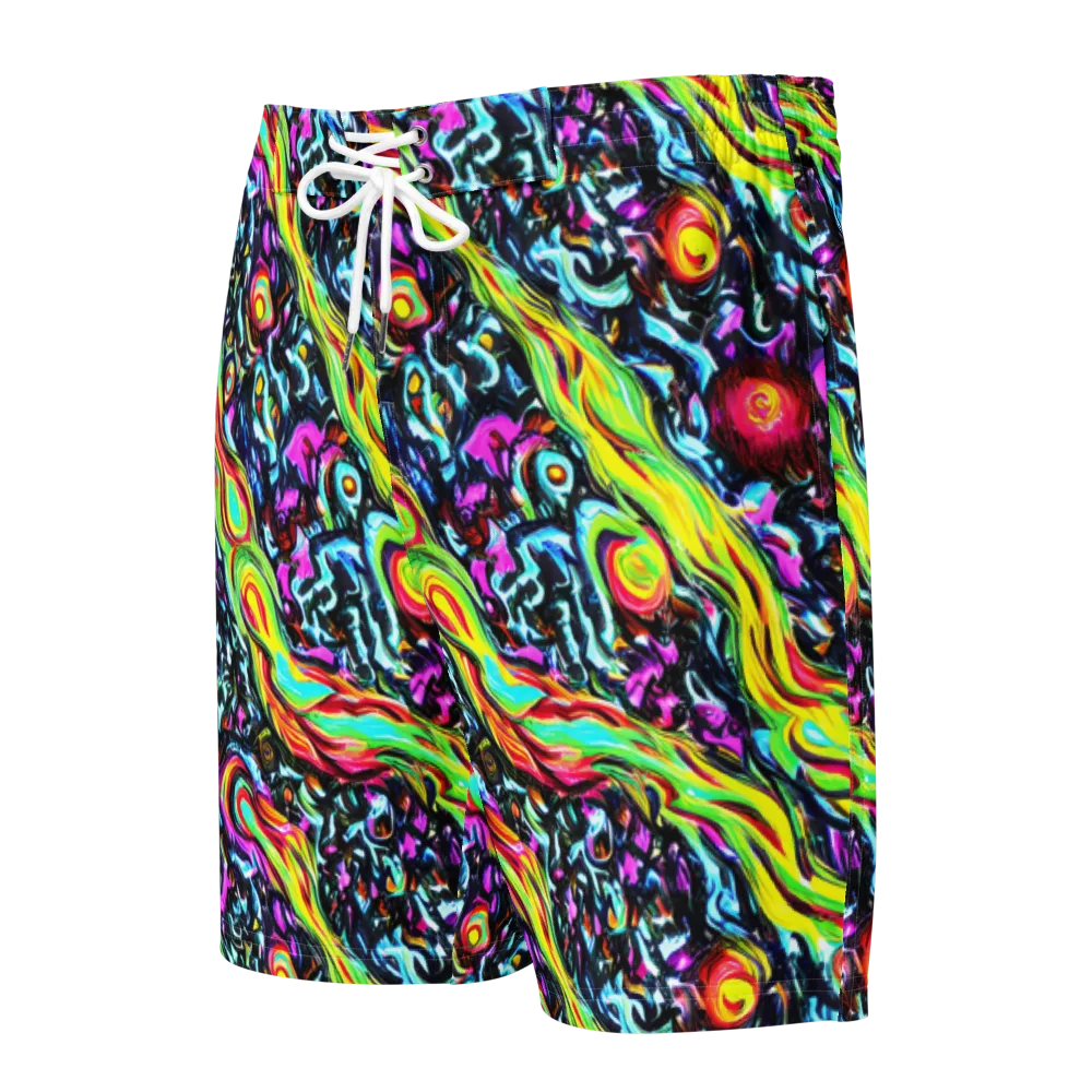 Prismatic Nightfall on Men's Board Shorts — Front