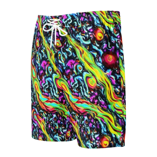 Prismatic Nightfall on a Men's Board Shorts