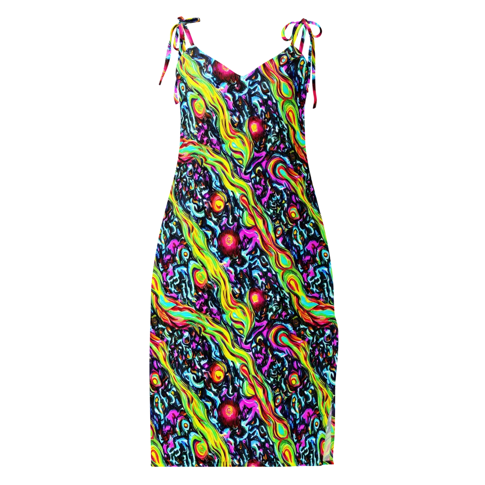 Prismatic Nightfall on Slip Dress — Front