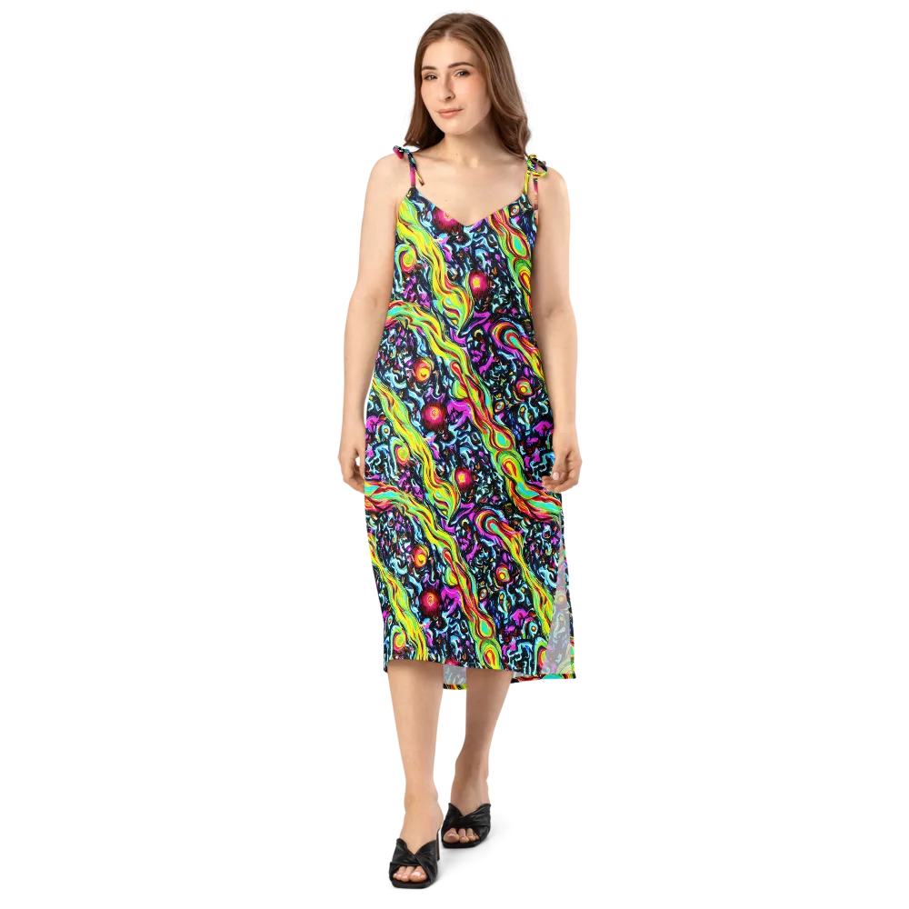Prismatic Nightfall on Slip Dress — Front