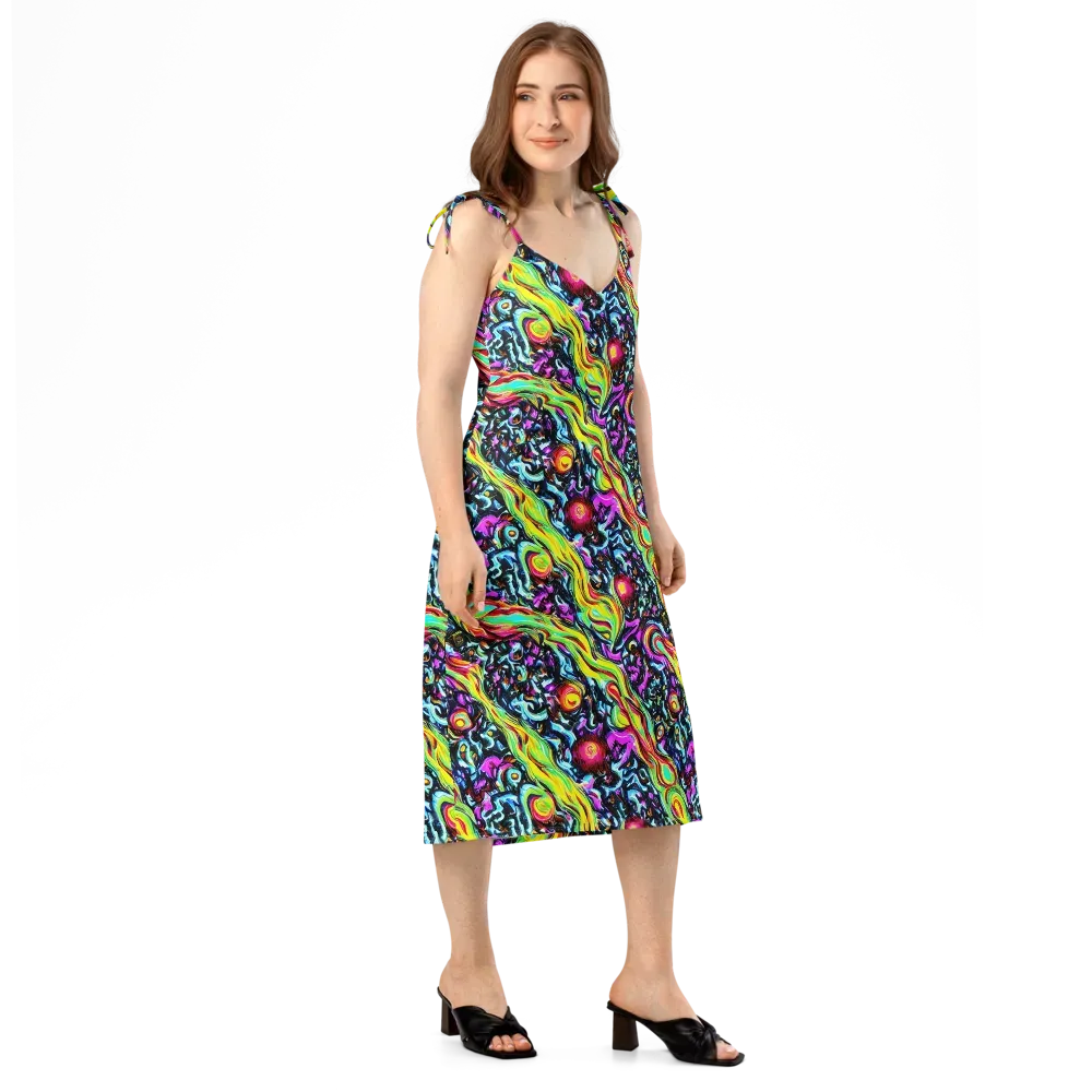 Prismatic Nightfall on Slip Dress — Right Front