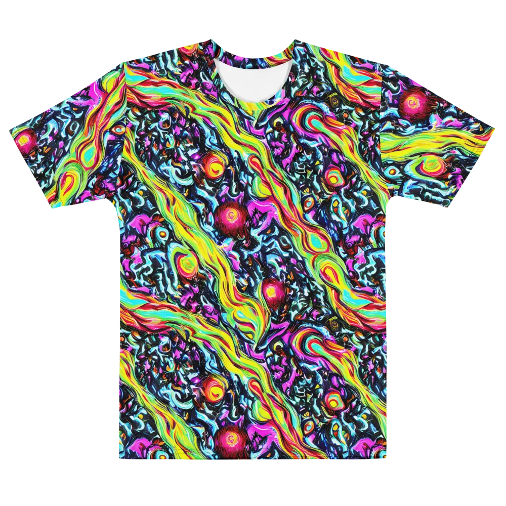 Prismatic Nightfall on Men's Cotton Crew Neck T-Shirt — Front