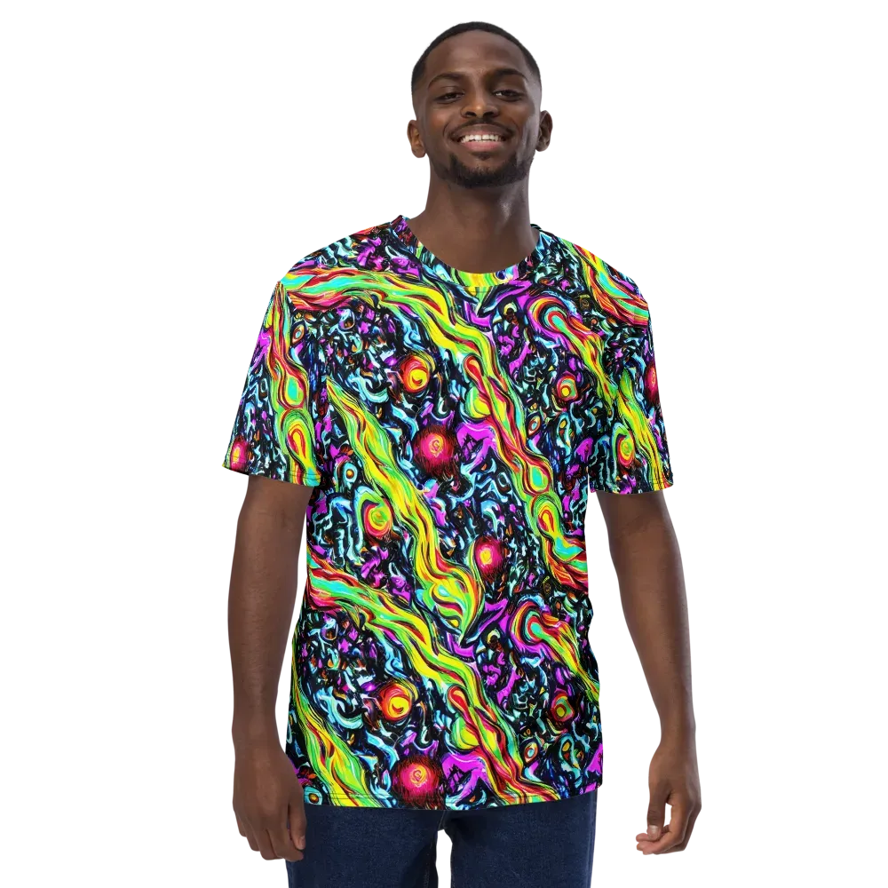 Prismatic Nightfall on Men's Crew Neck T-Shirt — Front