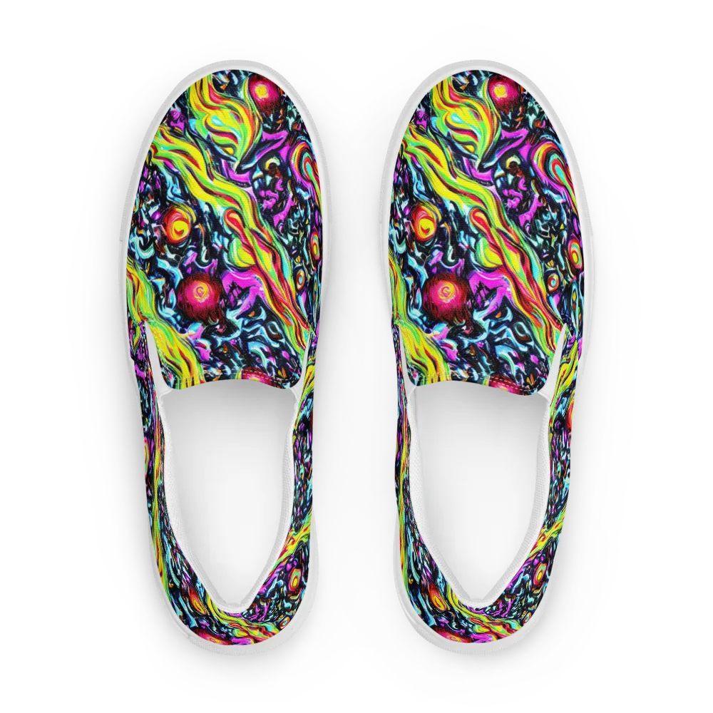 Prismatic Nightfall on Men's Slip-On Canvas Shoes — Front