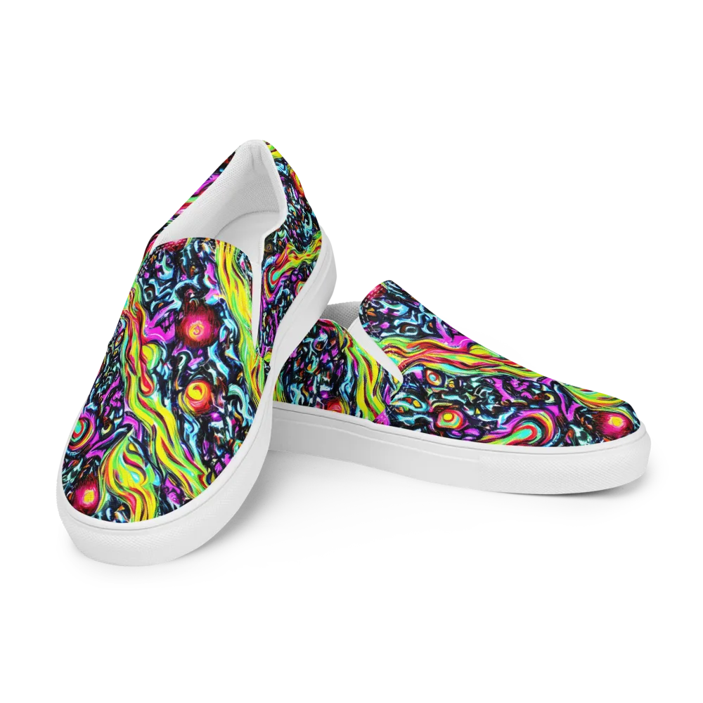 Prismatic Nightfall on Men's Slip-On Canvas Shoes — Left Front