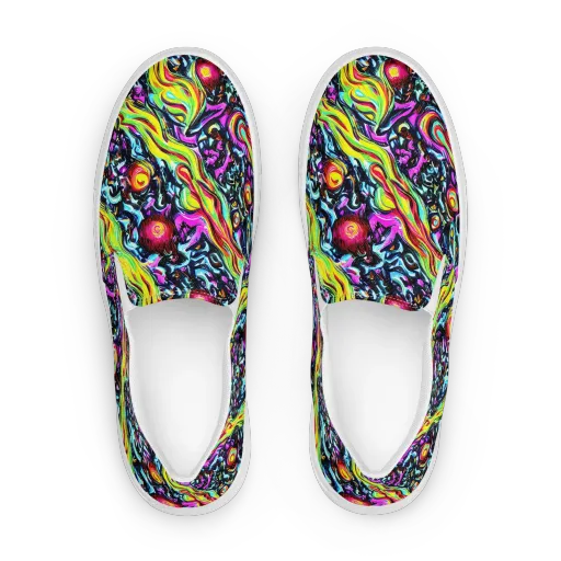 Prismatic Nightfall on a Women's Slip-On Canvas Shoes