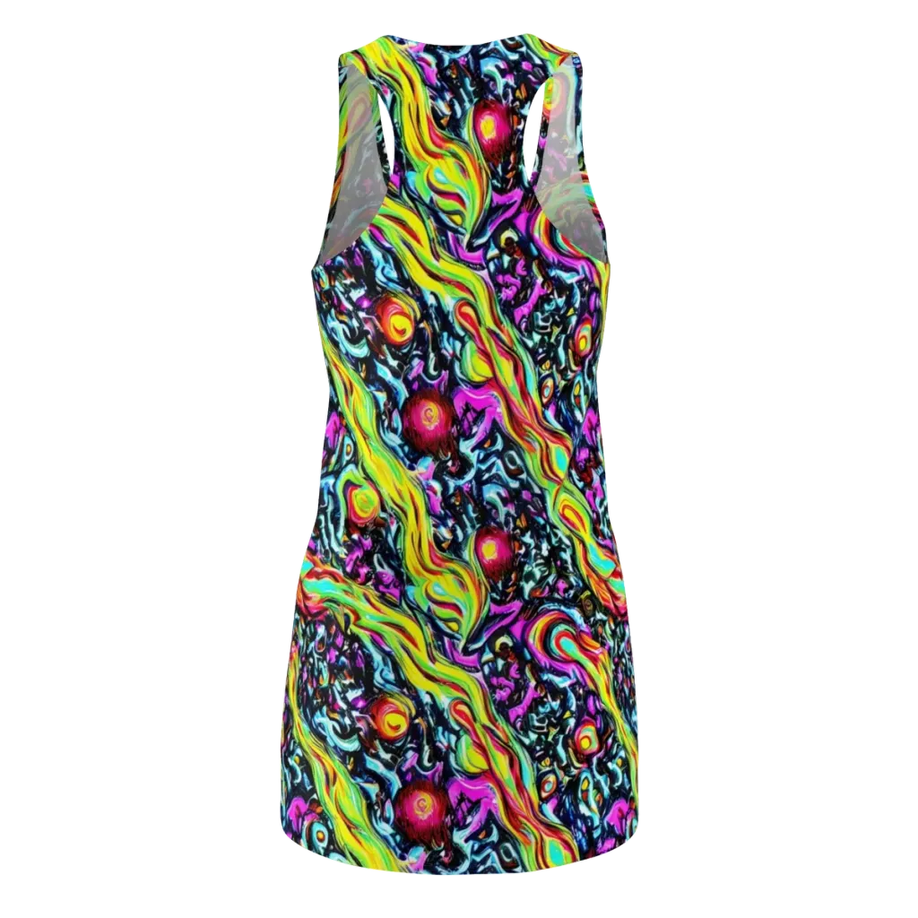 Prismatic Nightfall on Racerback Dress — Back