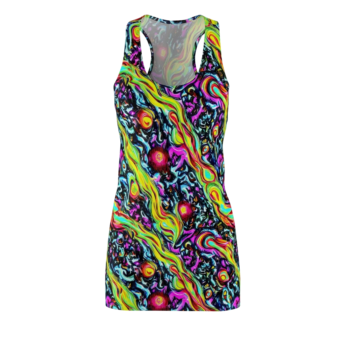 Prismatic Nightfall on Racerback Dress — Front