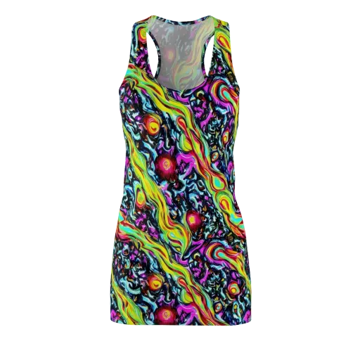 Prismatic Nightfall on a Racerback Dress