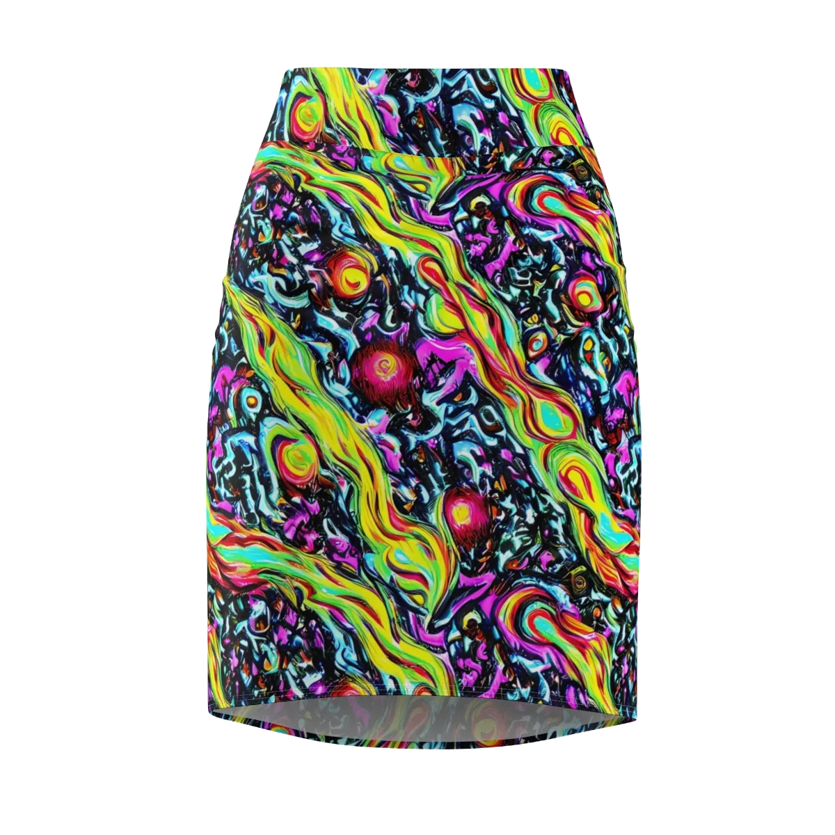Prismatic Nightfall on Pencil Skirt — Front