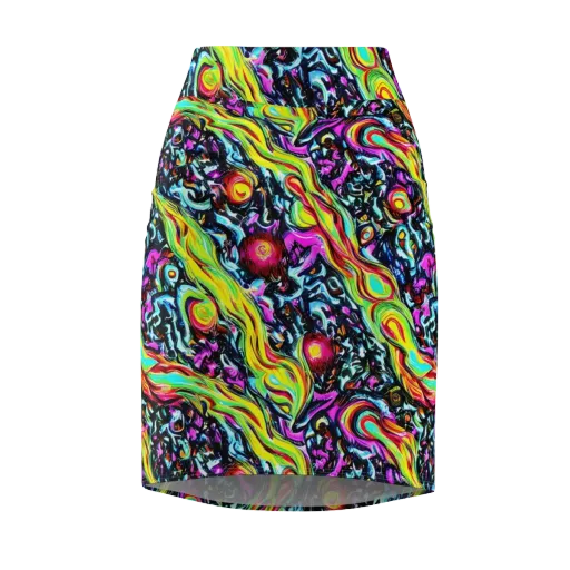 Prismatic Nightfall on a Pencil Skirt