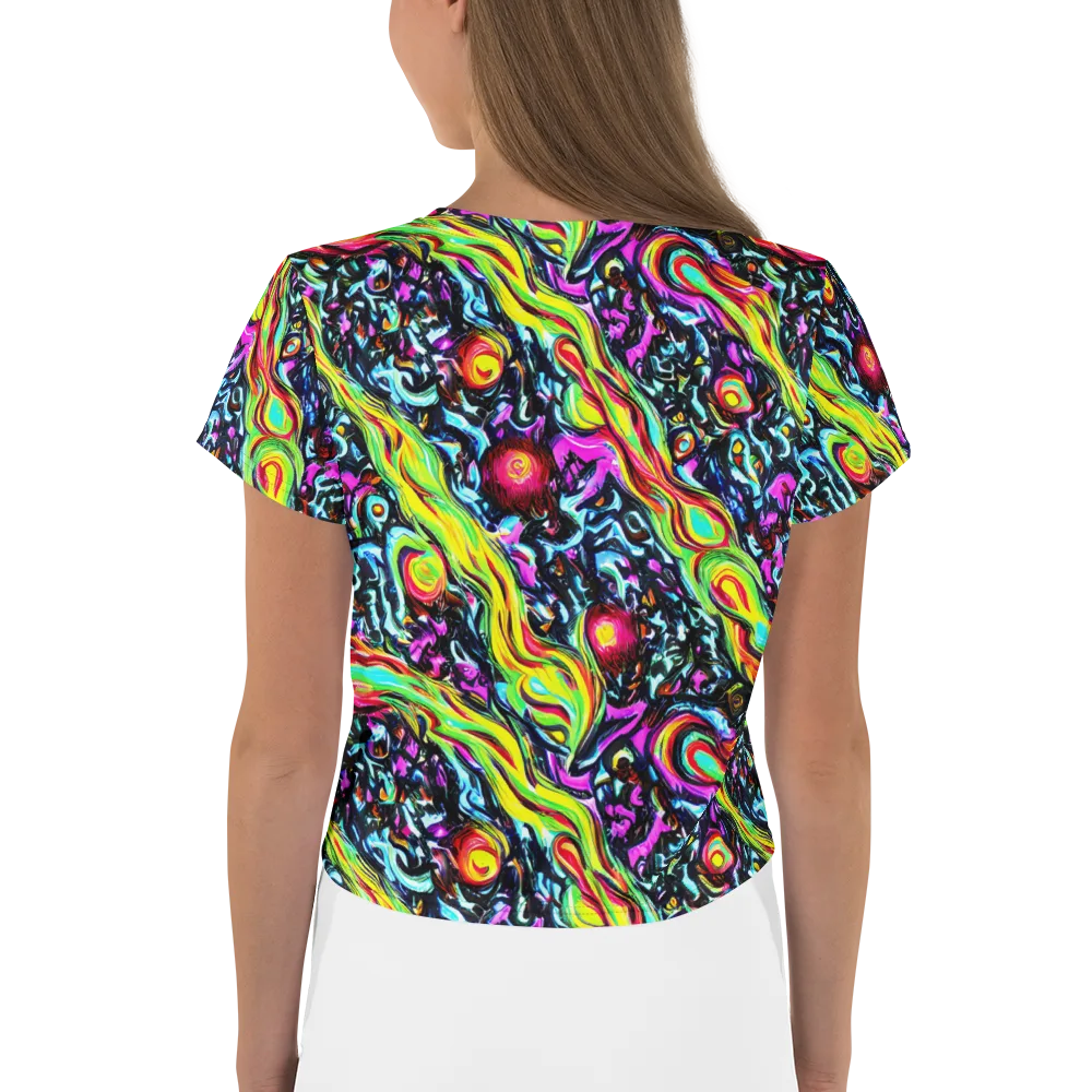 Prismatic Nightfall on Crop Tee — Back