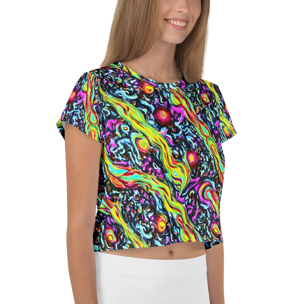 Prismatic Nightfall on Crop Tee — Right
