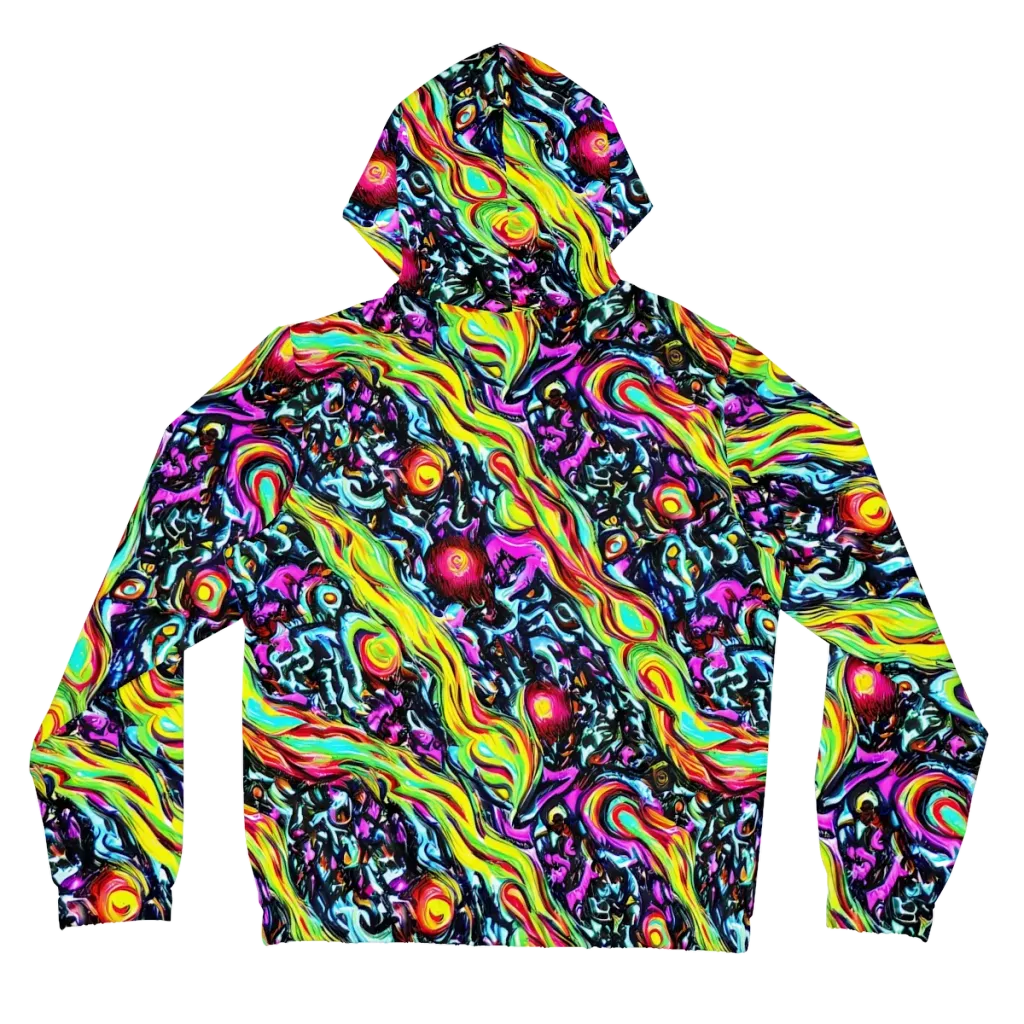 Prismatic Nightfall on Women's Full-Zip Hoodie — Back