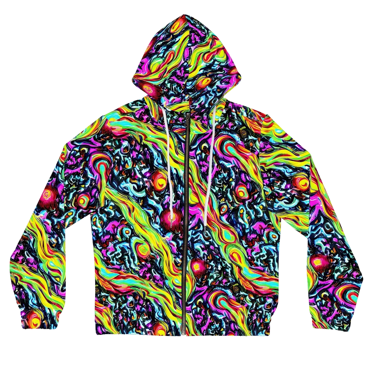 Prismatic Nightfall on Women's Full-Zip Hoodie — Front