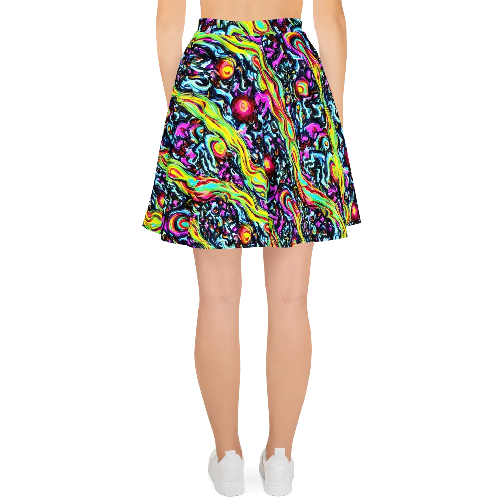 Prismatic Nightfall on Skater Skirt — Back