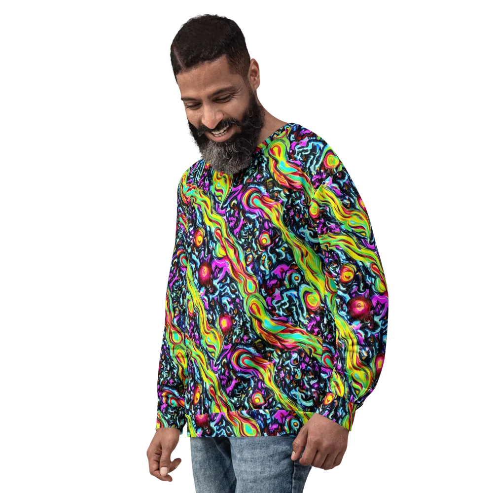 Prismatic Nightfall on Sweatshirt — Left Front