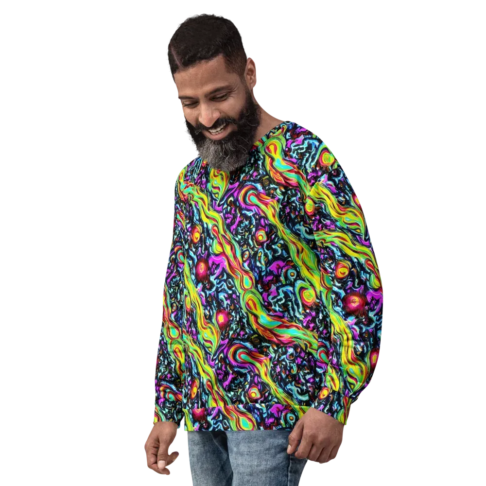 Prismatic Nightfall on Sweatshirt — Left Front