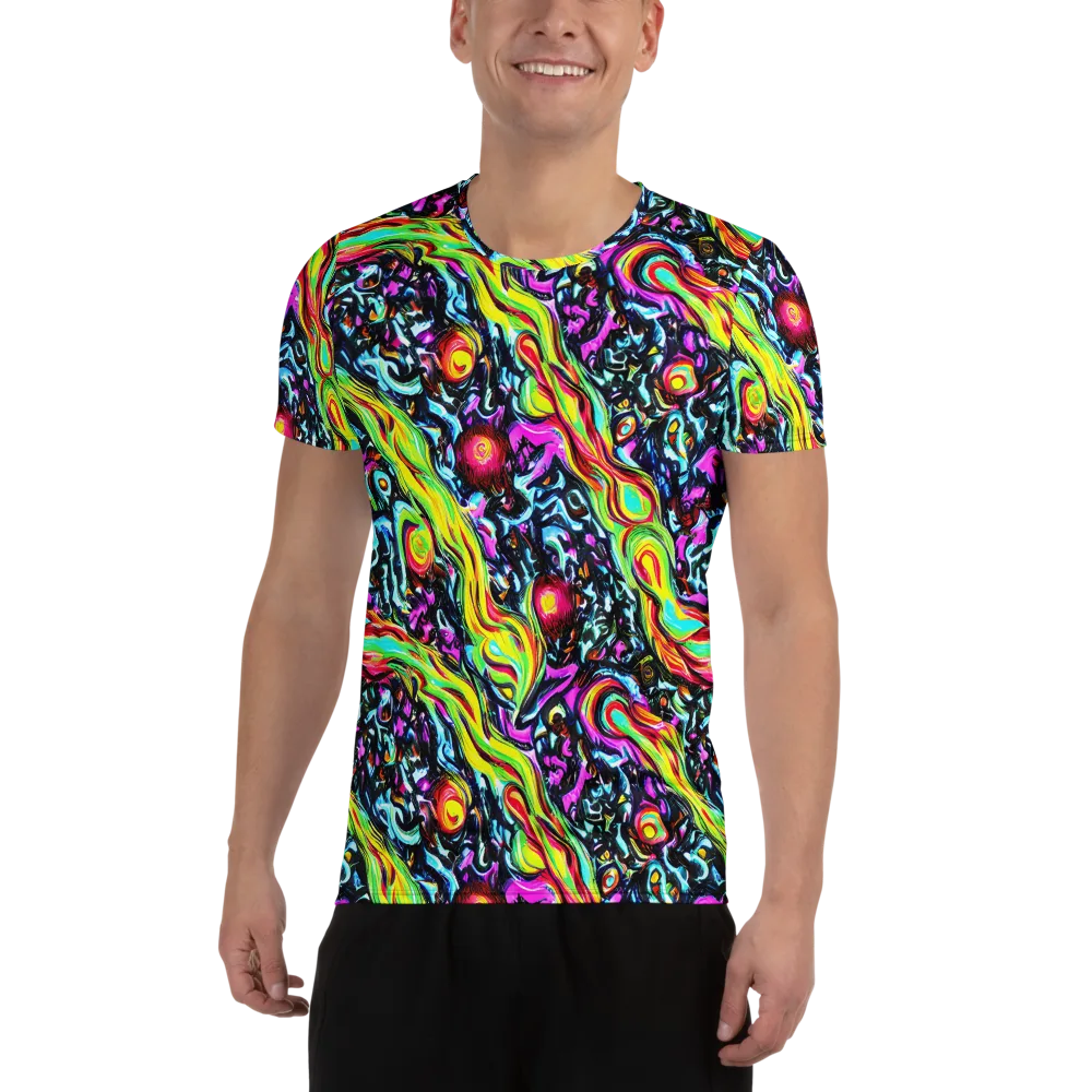 Prismatic Nightfall on Men's Athletic T-Shirt — Front